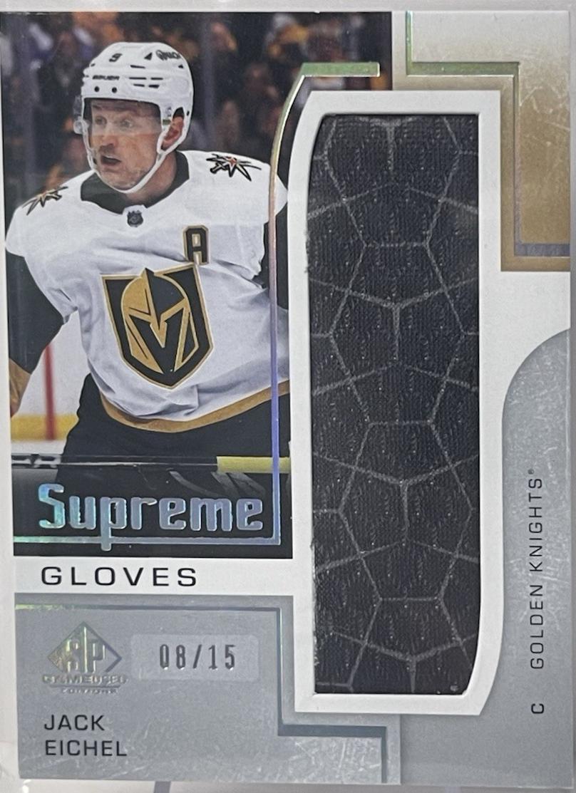 Jack Eichel #SP-EI Hockey Cards 2024 SP Game Used Supreme Gloves