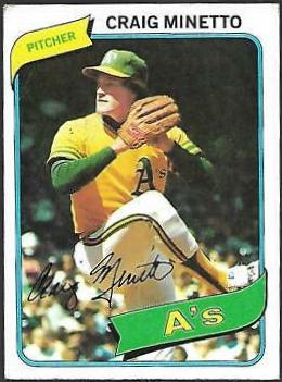 Craig Minetto #494 Baseball Cards 1980 Topps