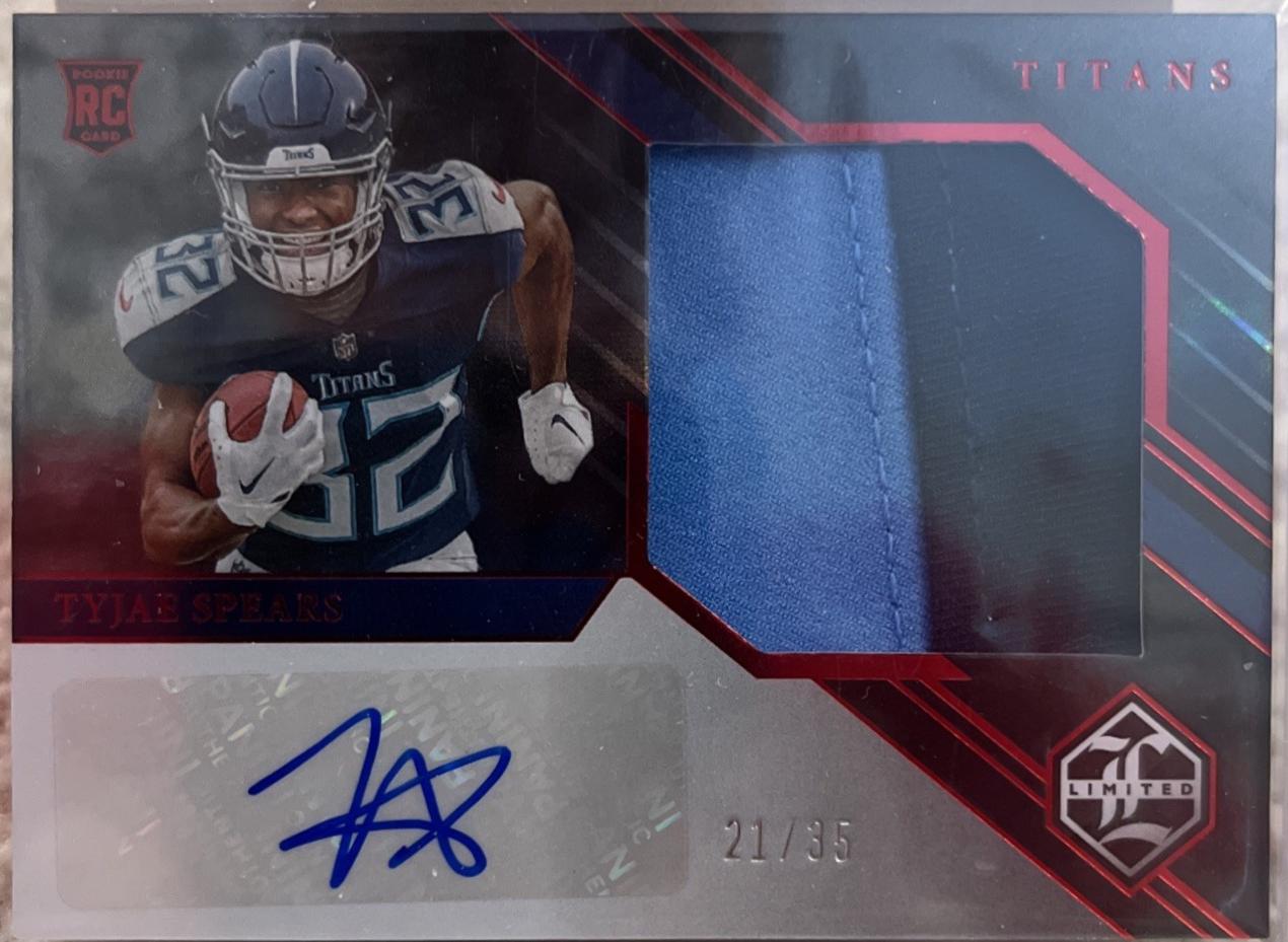 Tyjae Spears [Ruby Spotlight Rookie Patch Autograph Jumbo] #180