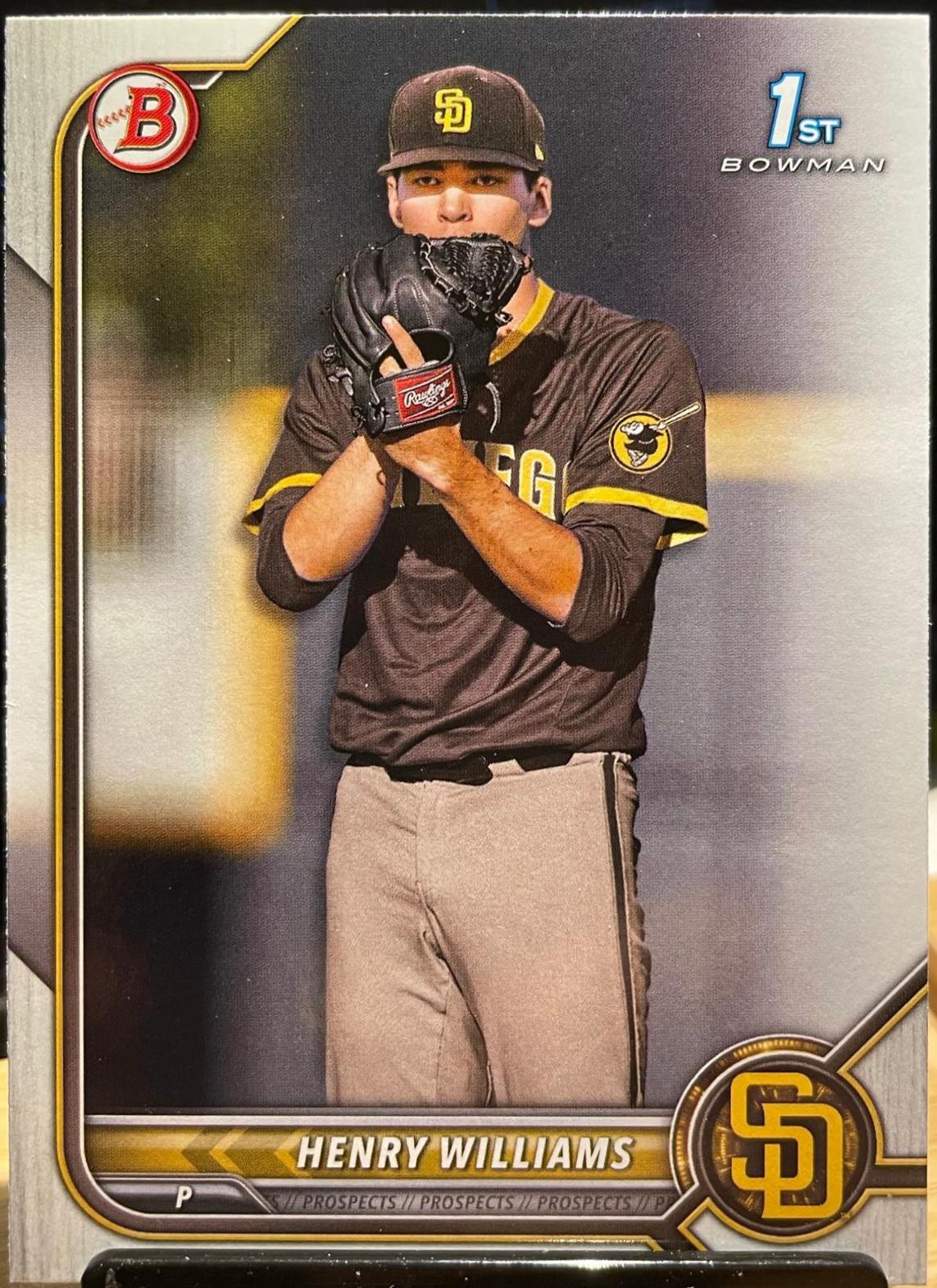 Henry Williams #BD-119 Baseball Cards 2022 Bowman Draft