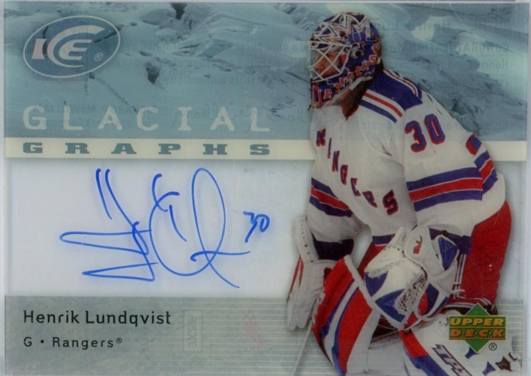 Henrik Lundqvist #GG-HL 2007 Upper Deck Ice Glacial Graphs Hockey
