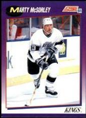 Marty McSorley Hockey Cards 1991 Score American