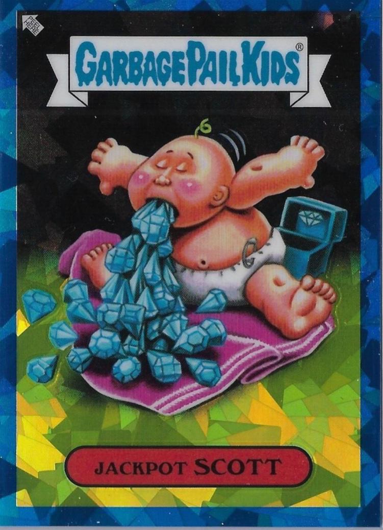 Jackpot Scott #S-4 2024 Garbage Pail Kids Chrome Sapphire Satires