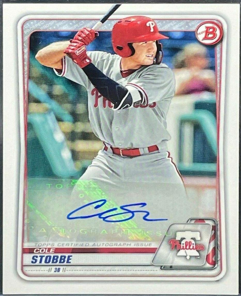 Cole Stobbe #PA-CS Baseball Cards 2020 Bowman Paper Prospect Autographs