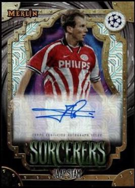 Jaap Stam #SA-JS Soccer Cards 2023 Topps Merlin UEFA Sorcerers Autograph