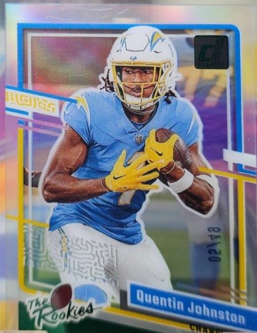 Quentin Johnston #5 Football Cards 2023 Clearly Donruss The Rookies
