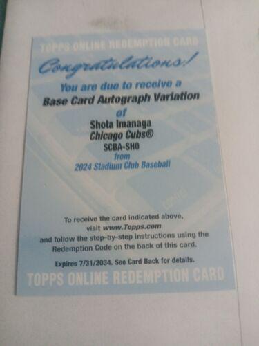Shota Imanaga #SCBA-SHO Baseball Cards 2024 Topps Stadium Club Autograph