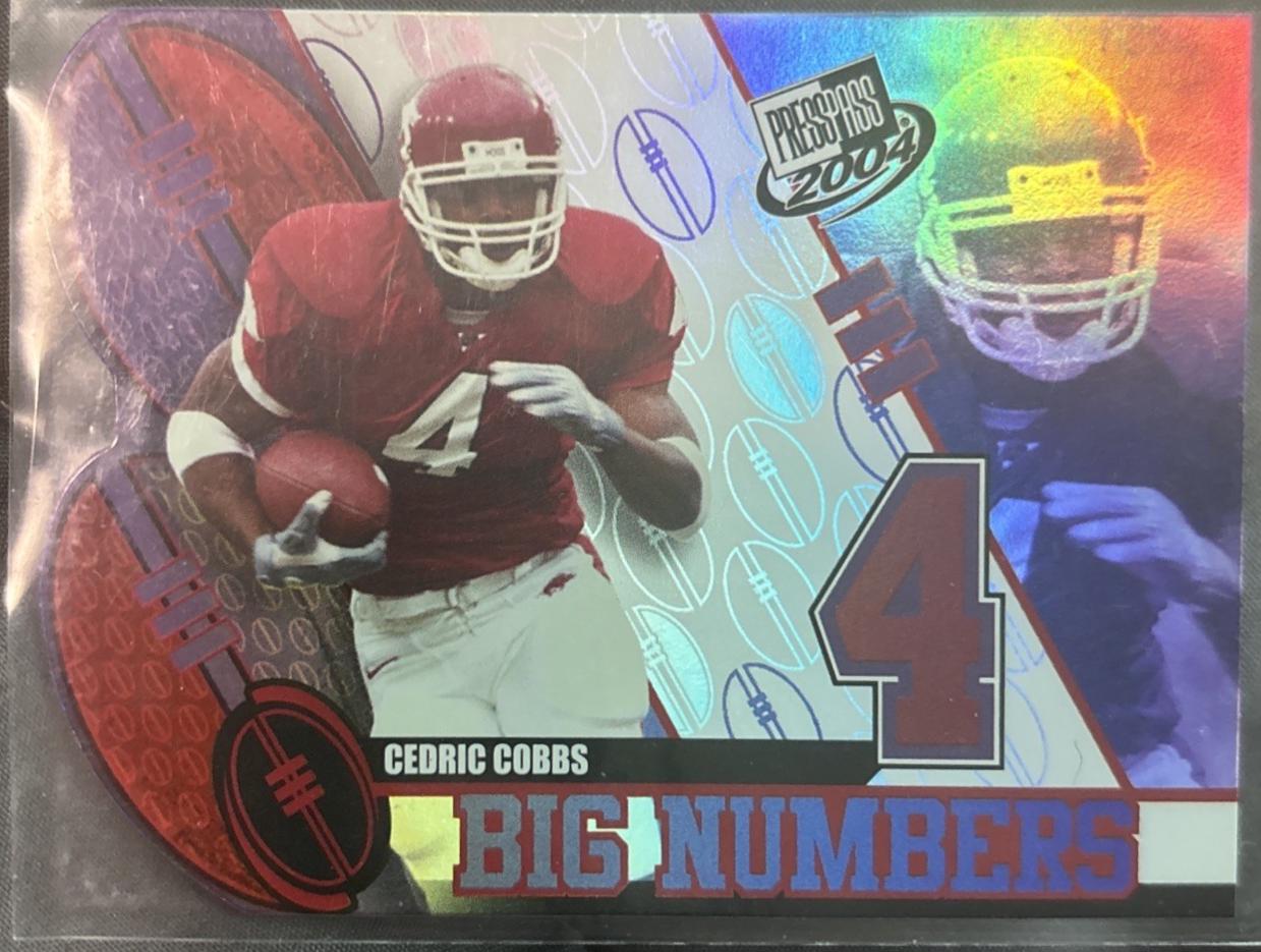 Cedric Cobbs #BN3 Football Cards 2004 Press Pass Big Numbers