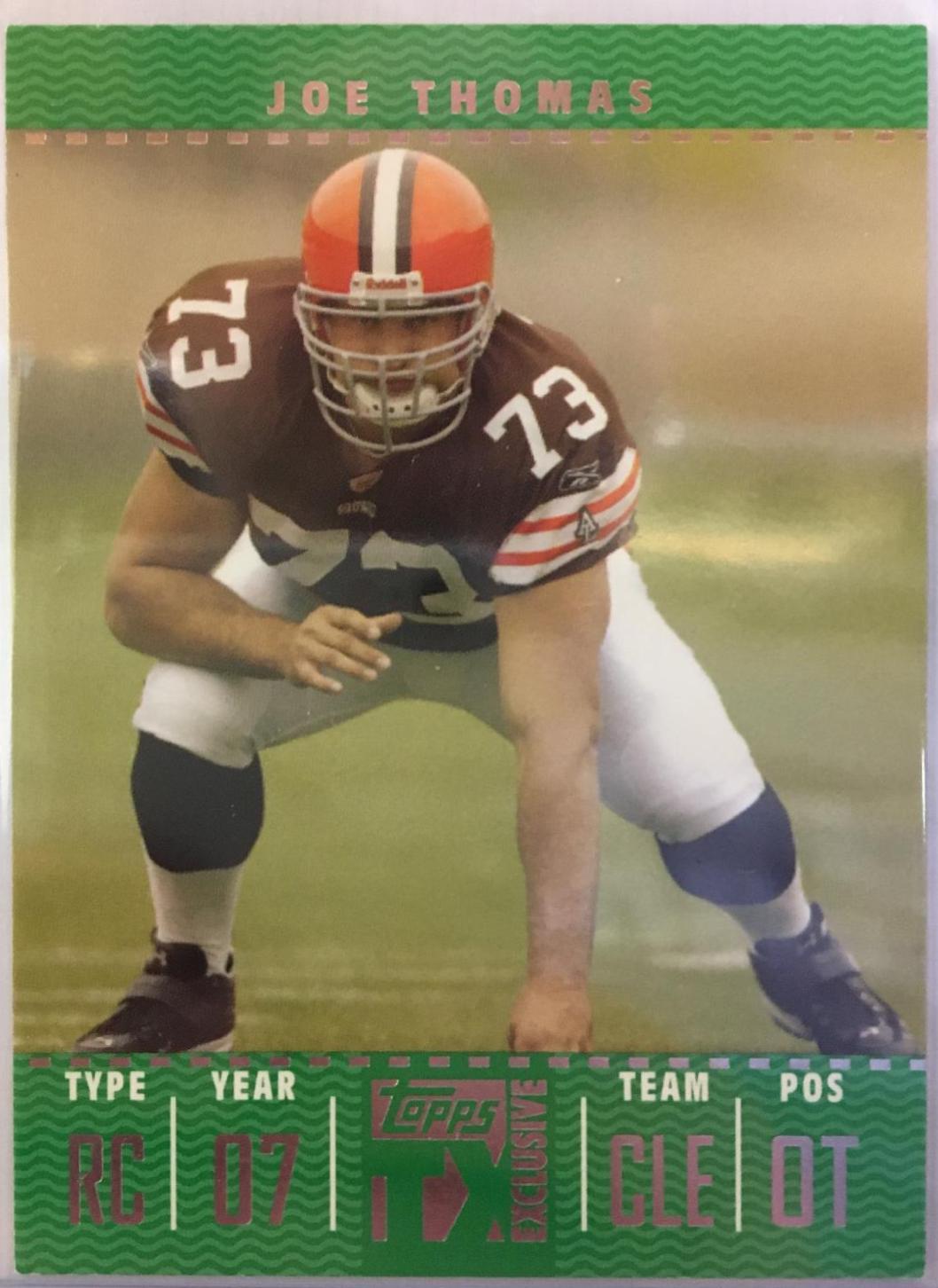 Joe Thomas #102 Football Cards 2007 Topps TX Exclusive