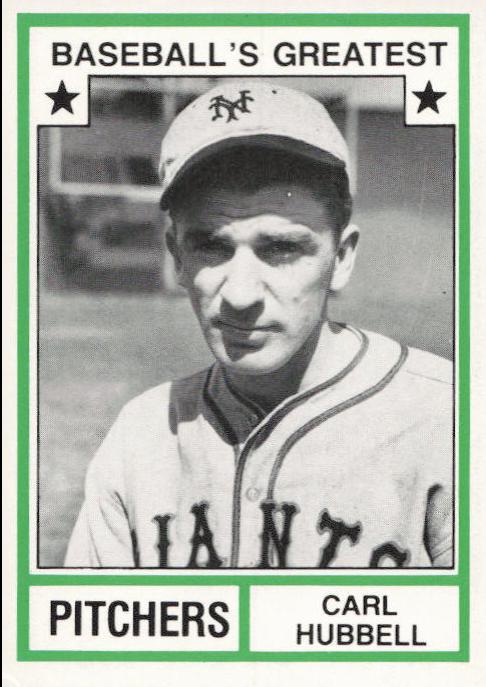Carl Hubbell #37 Baseball Cards 1982 TCMA Greatest Pitchers
