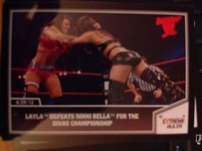 Layla Defeats Nikki Bella for the Divas Championship #6 Wrestling Cards 2013 Topps Best of WWE
