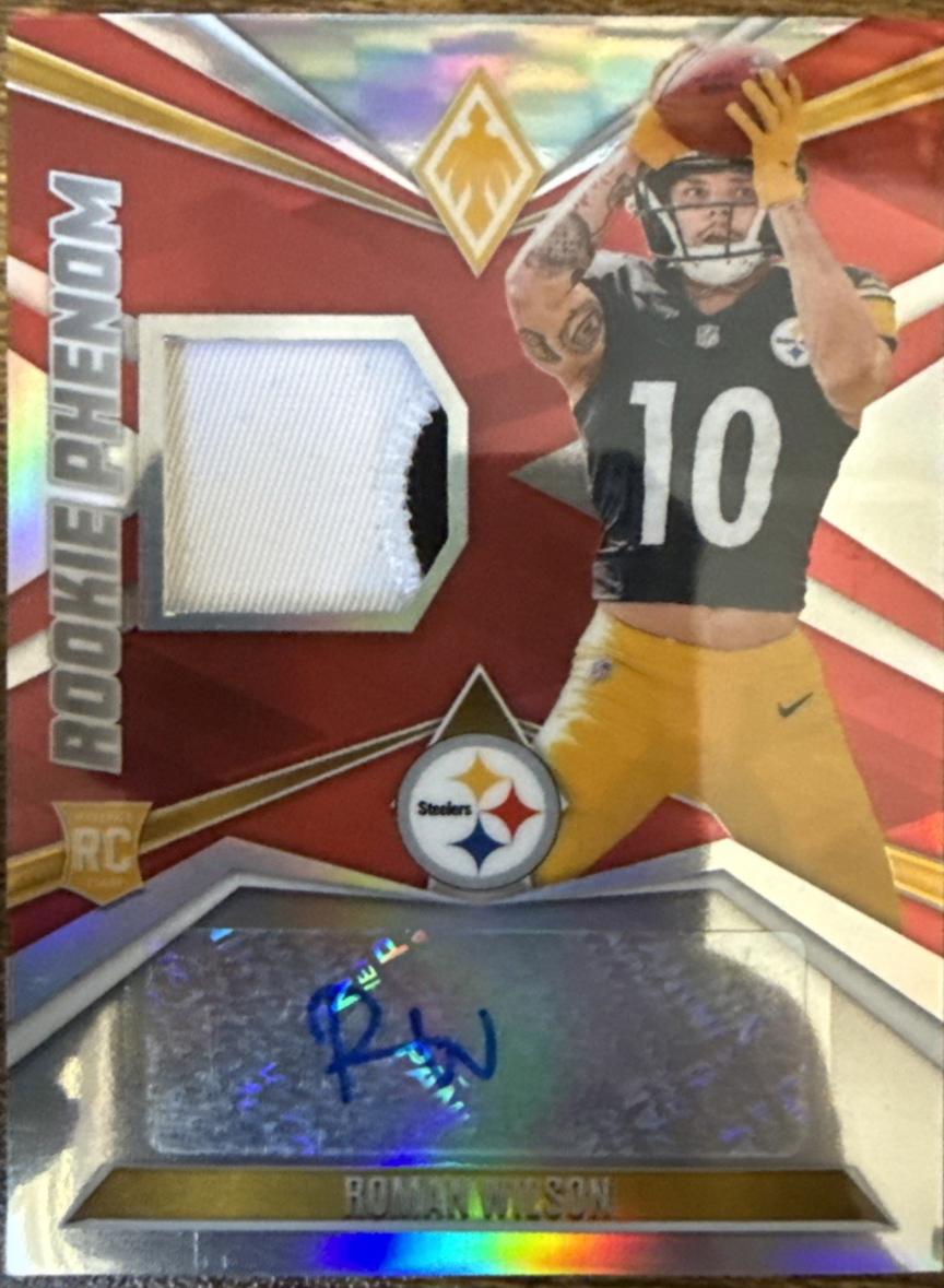 Roman Wilson #RPMA-RWN 2024 Panini Absolute Rookie Premiere Materials Auto Football