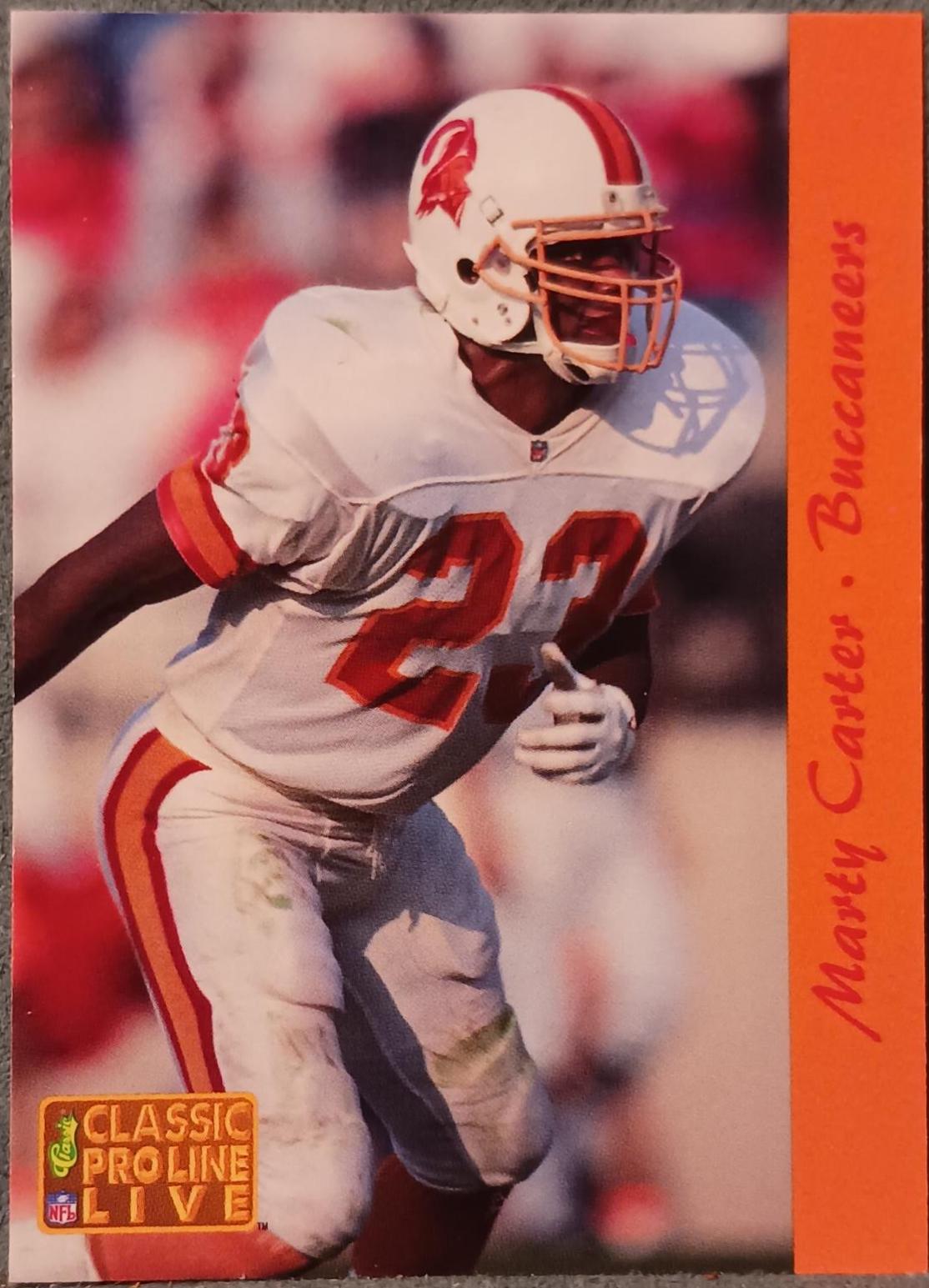 Marty Carter #265 1993 Pro Line Live Football