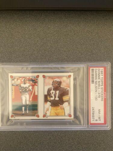 Darrin Nelson, Donnie Shell Football Cards 1987 Topps Stickers