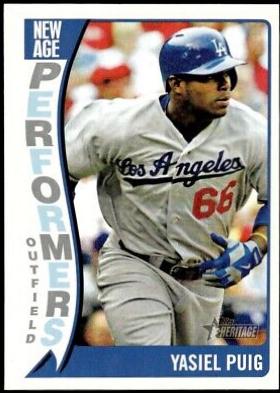 Yasiel Puig #NAP-YP Baseball Cards 2014 Topps Heritage New Age Performers