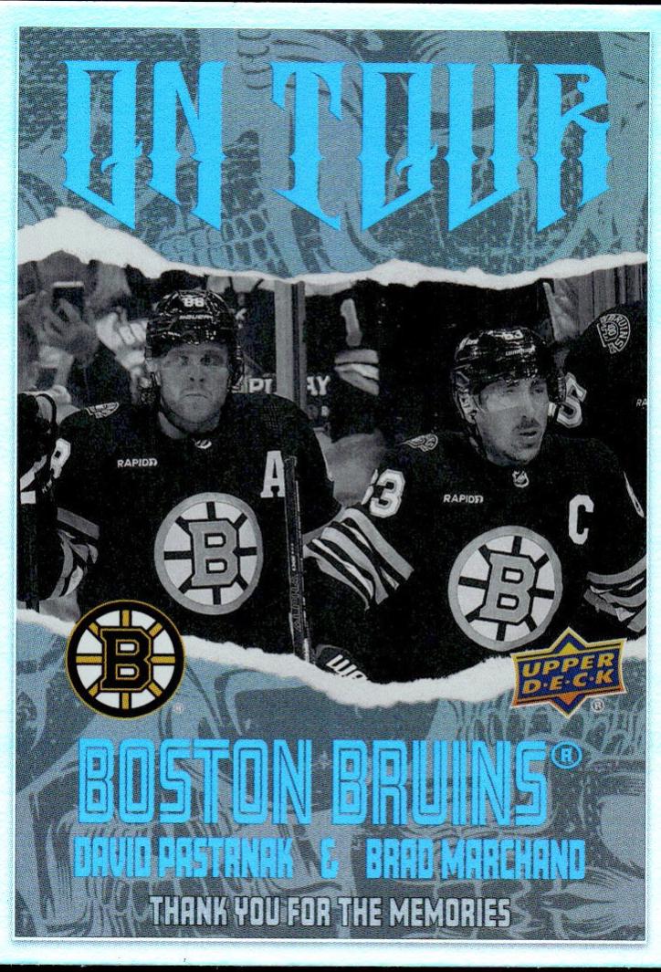 David Pastrnak / Brad Marchand #OT-7 Hockey Cards 2024 Upper Deck On Tour