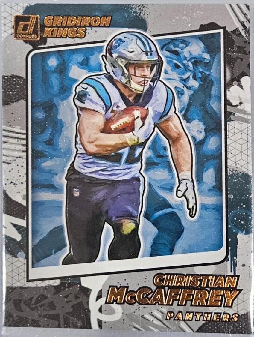Christian McCaffrey #GK7 Football Cards 2021 Panini Donruss Gridiron Kings