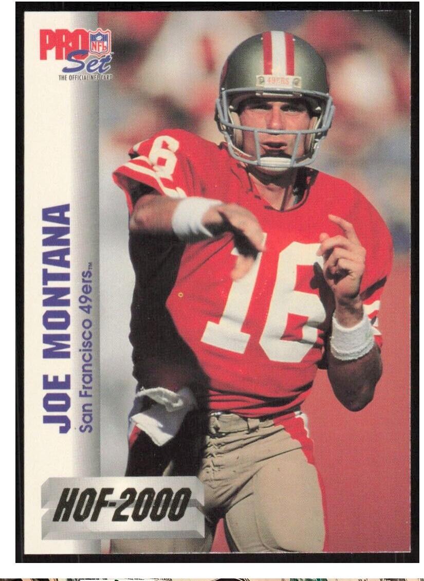 Joe Montana #6 Football Cards 1992 Pro Set HOF 2000