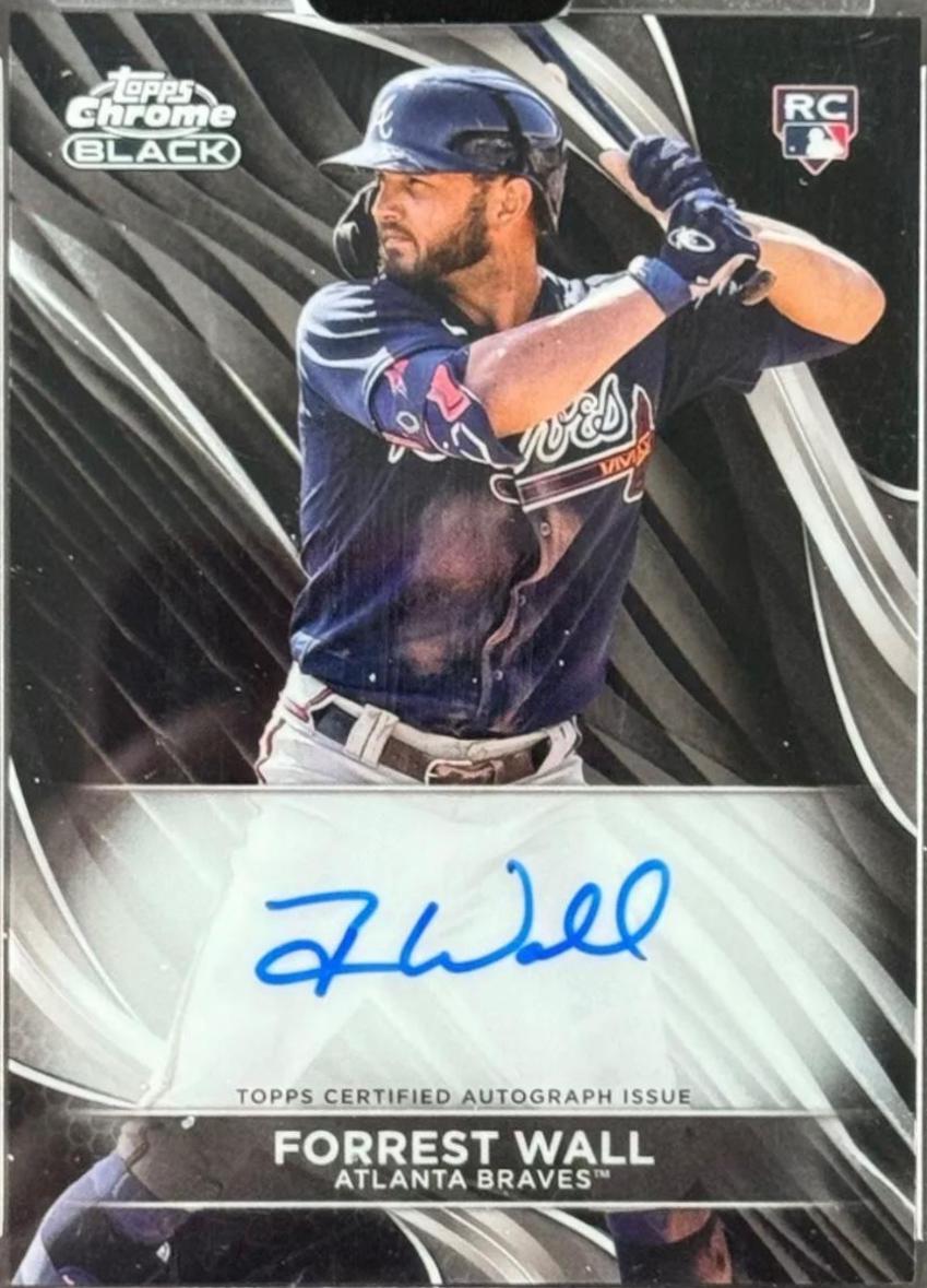 Forrest Wall #CBA-FW Baseball Cards 2024 Topps Chrome Black Autograph