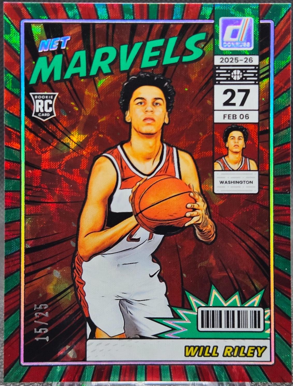 Will Riley #6 2025-26 Donruss Basketball Net Marvels