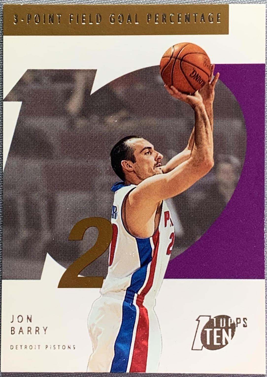 Jon Barry #72 2002-03 Topps Ten Basketball