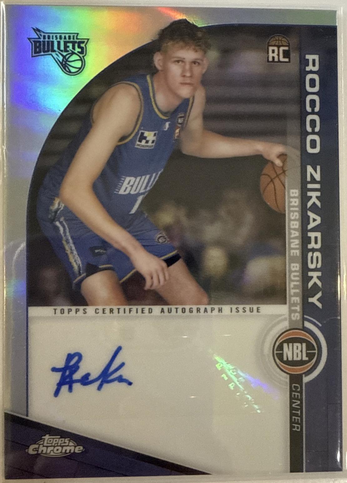 Rocco Zikarsky #A-RZ Basketball Cards 2023 Topps Chrome NBL Autographs