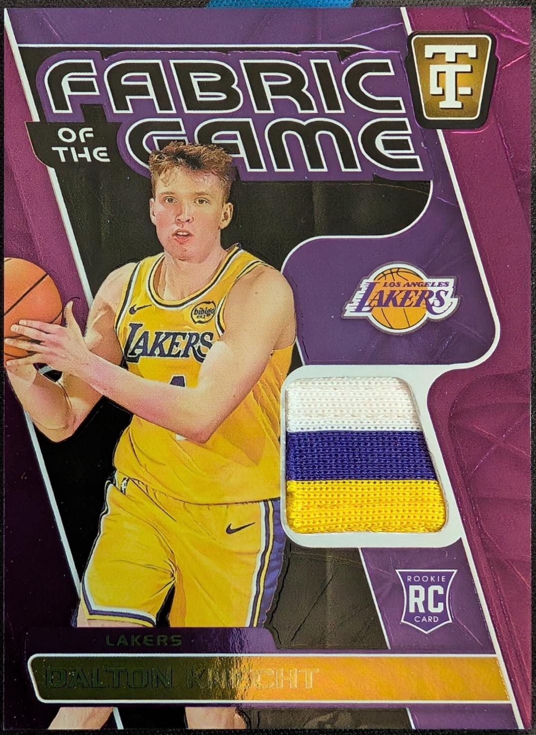 Dalton Knecht #FGR-DLK Basketball Cards 2024 Panini Totally Certified Fabric of the Game Rookie