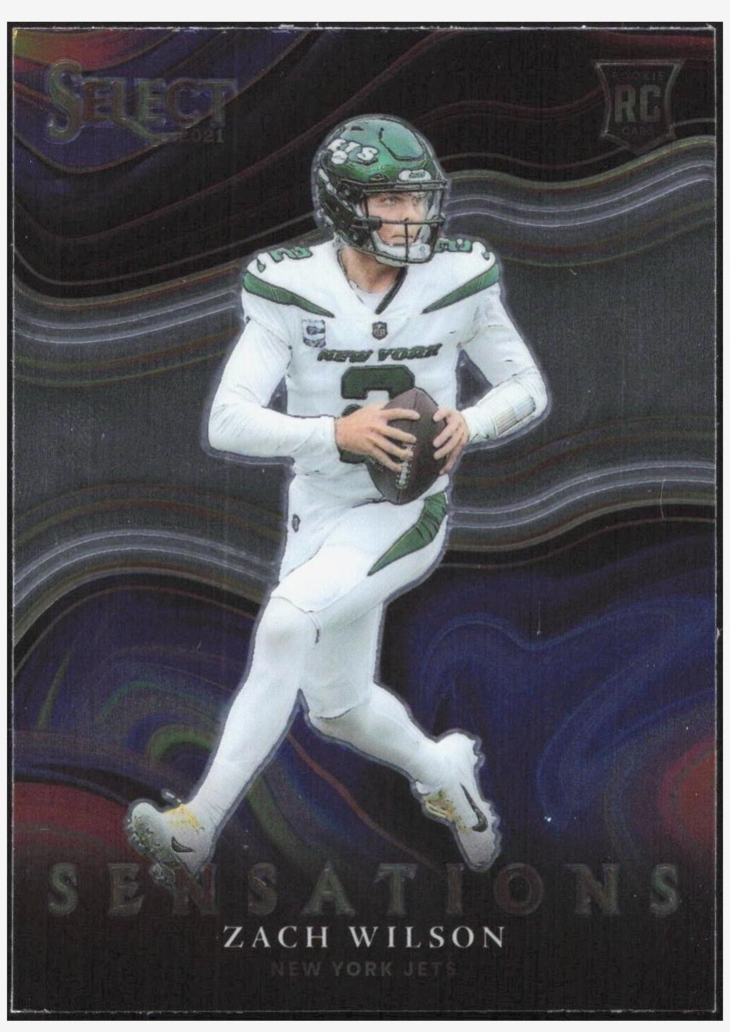 Zach Wilson #SEN-16 Football Cards 2021 Panini Select Sensations