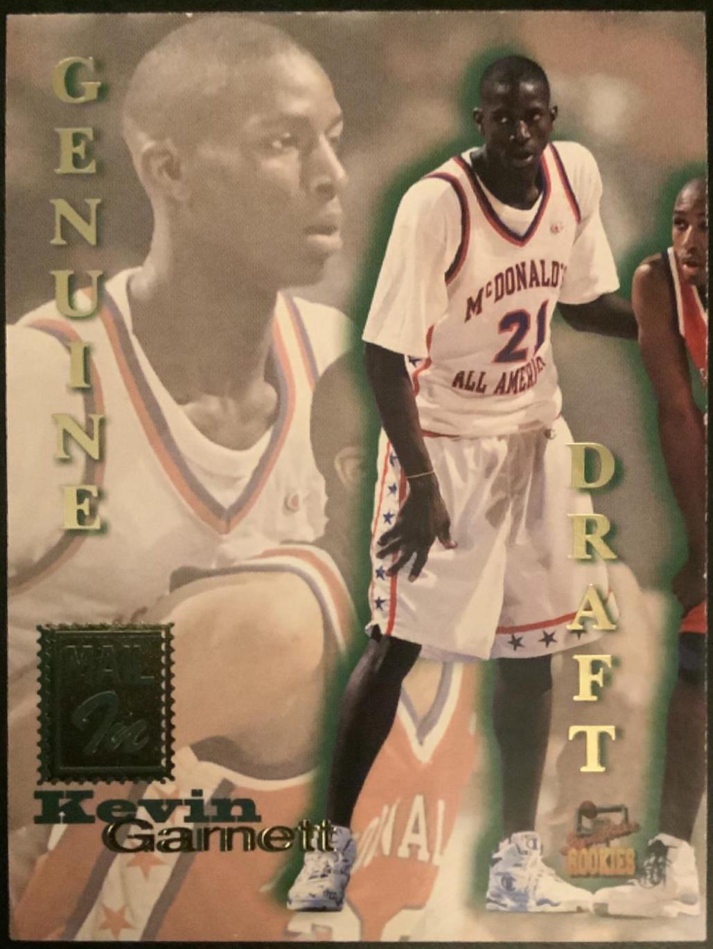 Kevin Garnett Basketball Cards 1996 Signature Rookies Supreme Genuine Draft