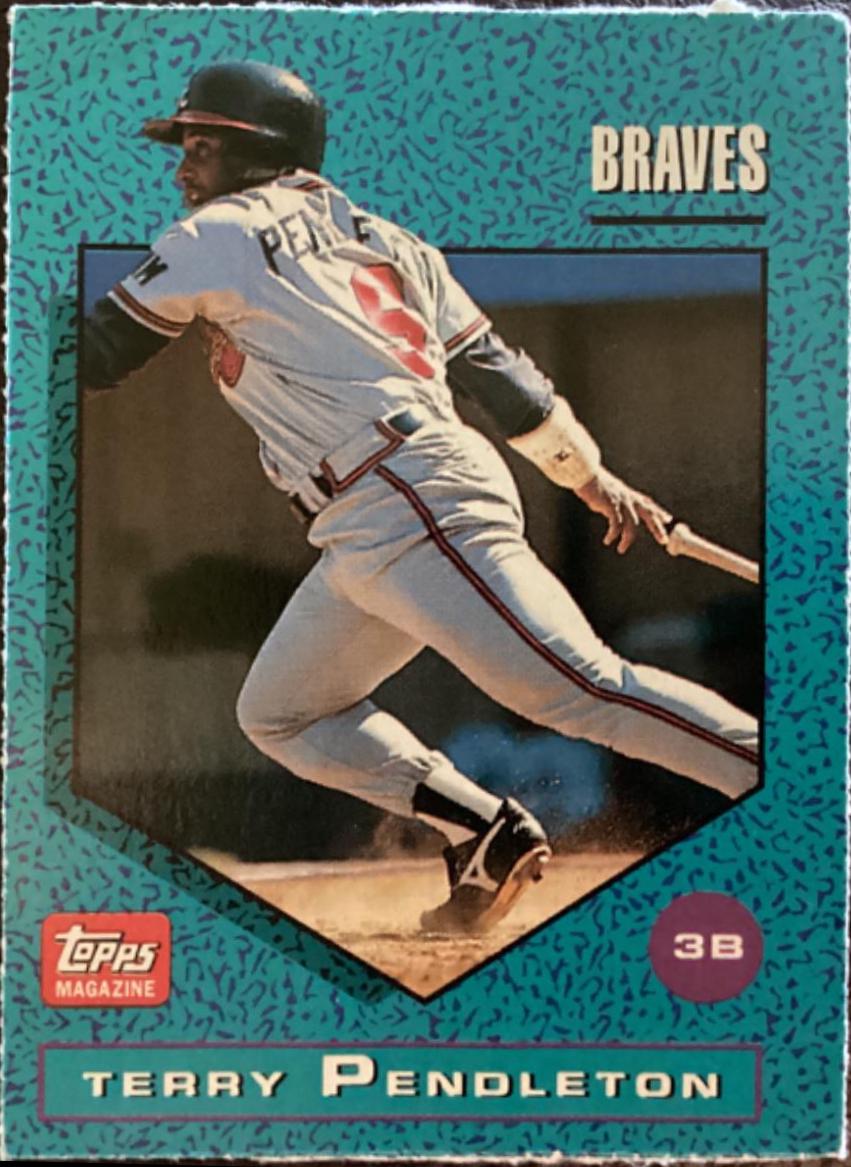 Terry Pendleton #TM69 Baseball Cards 1992 Topps Magazine Perforated