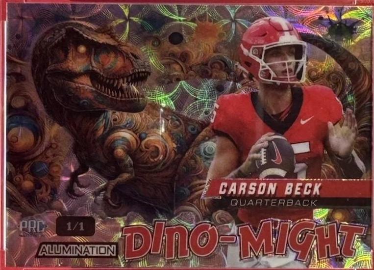 Carson Beck #DMTRX1-CB 2024 Wild Card Alumination Dino Might Football