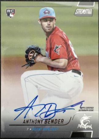 Anthony Bender #SCBA-AB Baseball Cards 2022 Stadium Club Autographs
