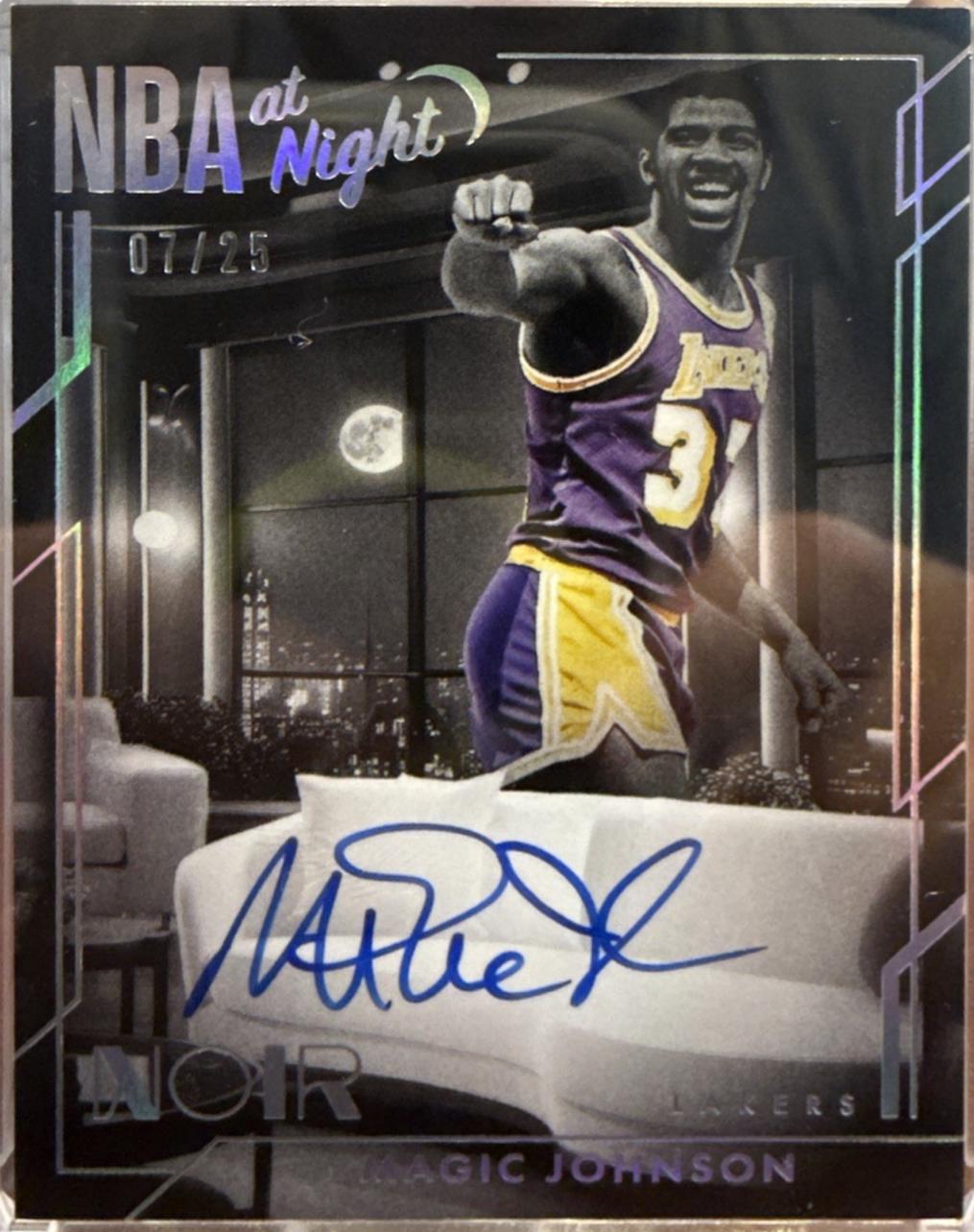 Magic Johnson #14 2024 Panini Noir NBA At Night Signature