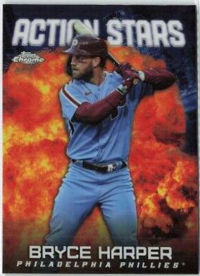 Bryce Harper #ASC-16 Baseball Cards 2023 Topps Chrome Update Action Stars