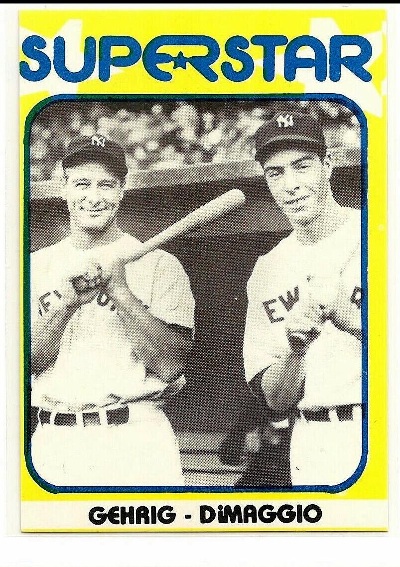 Lou Gehrig / Joe DiMaggio #5 1982 Tcma Superstar Baseball