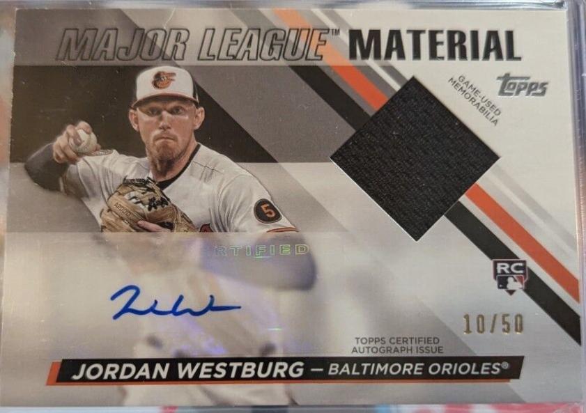 Jordan Westburg #MLMA2-JW 2024 Topps Major League Material Autograph Baseball