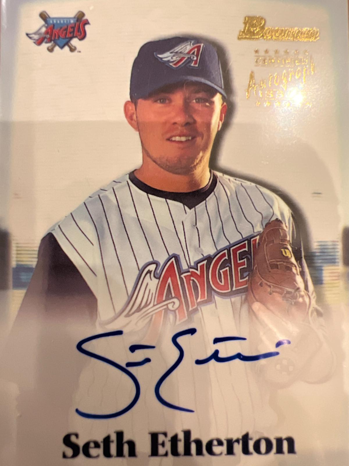Seth Etherton #BDPA14 Baseball Cards 2000 Bowman Draft Picks Autographs