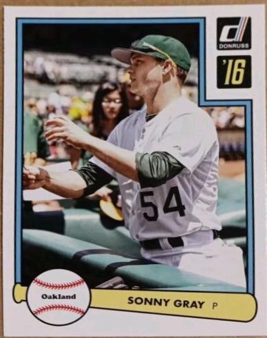 Sonny Gray #5 Baseball Cards 2016 Panini Donruss 1982