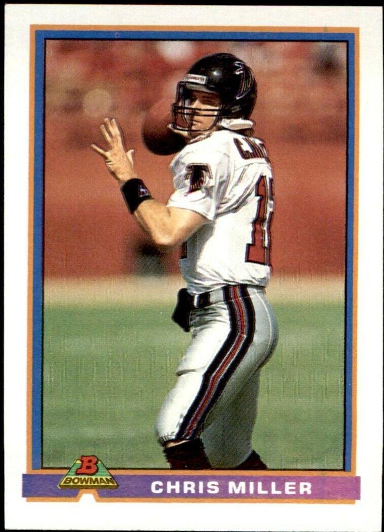 Chris Miller #18 Football Cards 1991 Bowman