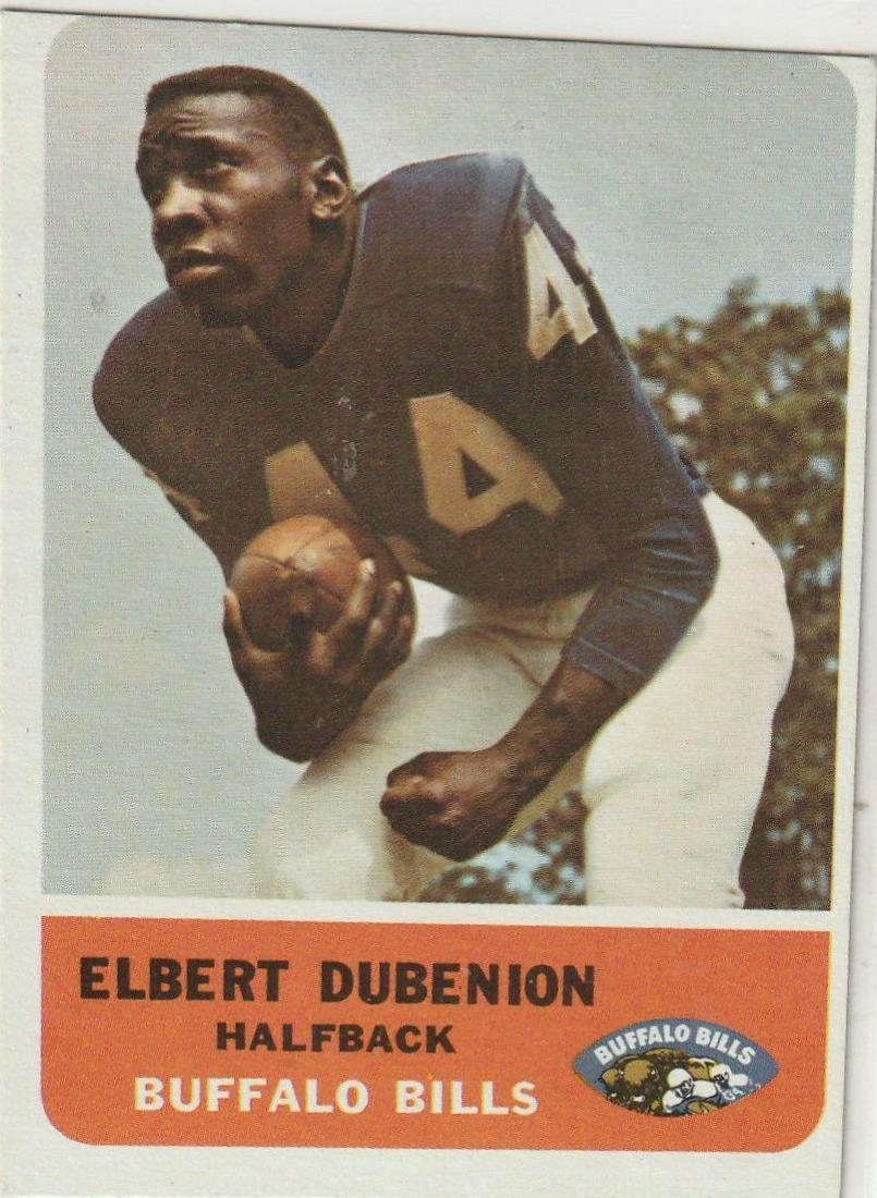 Elbert Dubenion #14 Football Cards 1962 Fleer