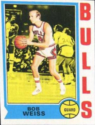 Bob Weiss #33 Basketball Cards 1974 Topps