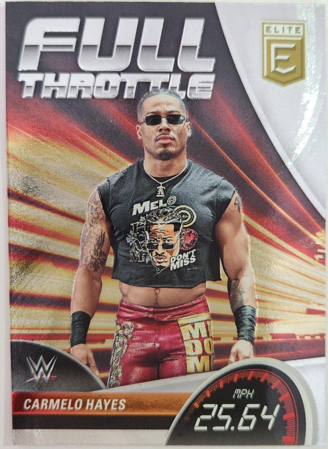 Carmelo Hayes #2 Wrestling Cards 2023 Donruss Elite WWE Full Throttle