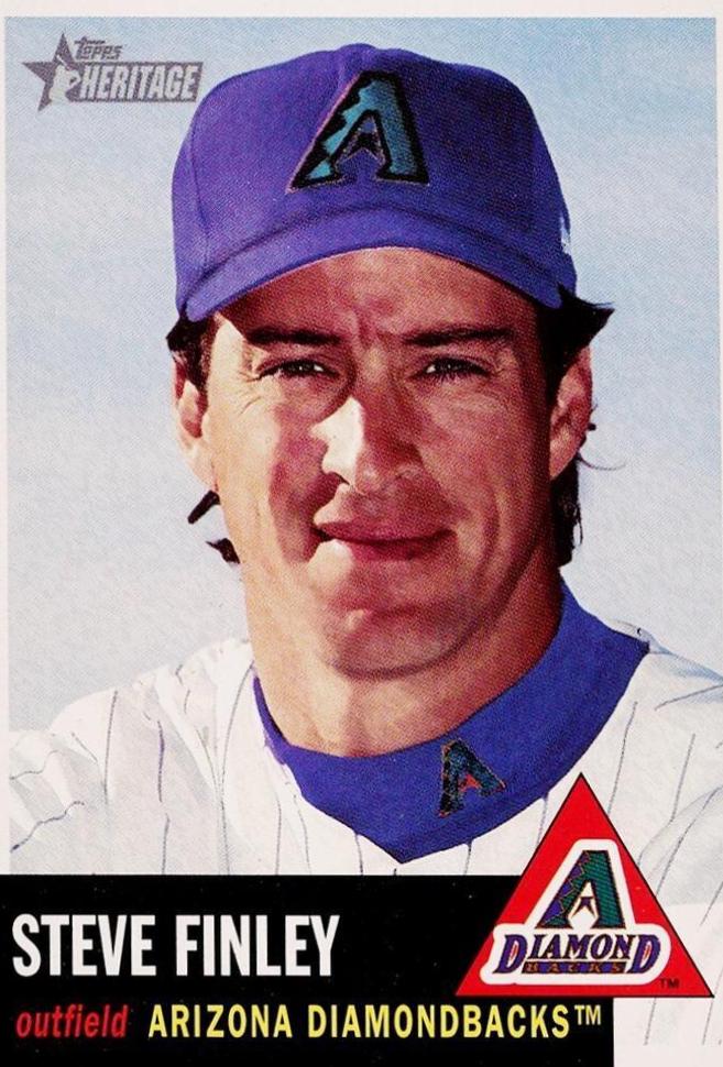 Steve Finley #21 Baseball Cards 2002 Topps Heritage