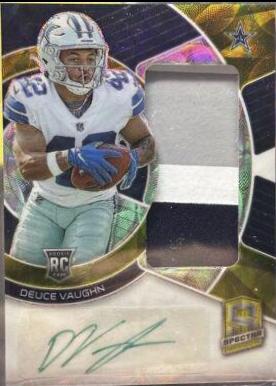 Deuce Vaughn #34 Football Cards 2023 Panini Spectra Rookie Autograph Gold