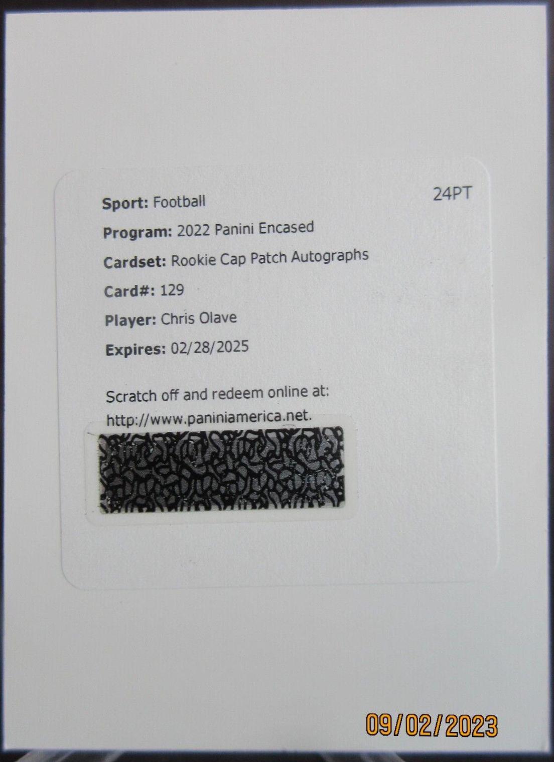 Chris Olave [Cap Patch Autograph] #129
