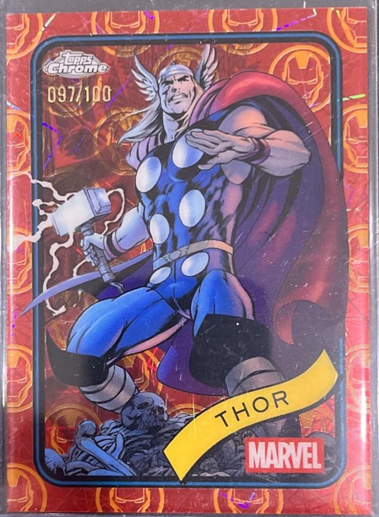 Thor Iron Man Red & Gold Lazer Refractor