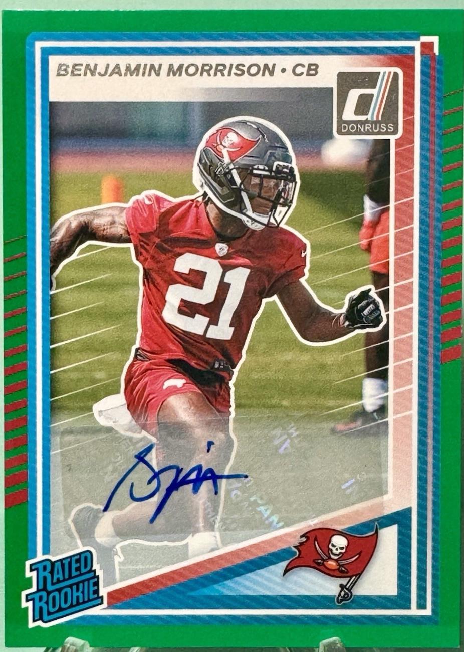 2025 Panini Donruss Benjamin Morrison [Green Autograph] #361 card