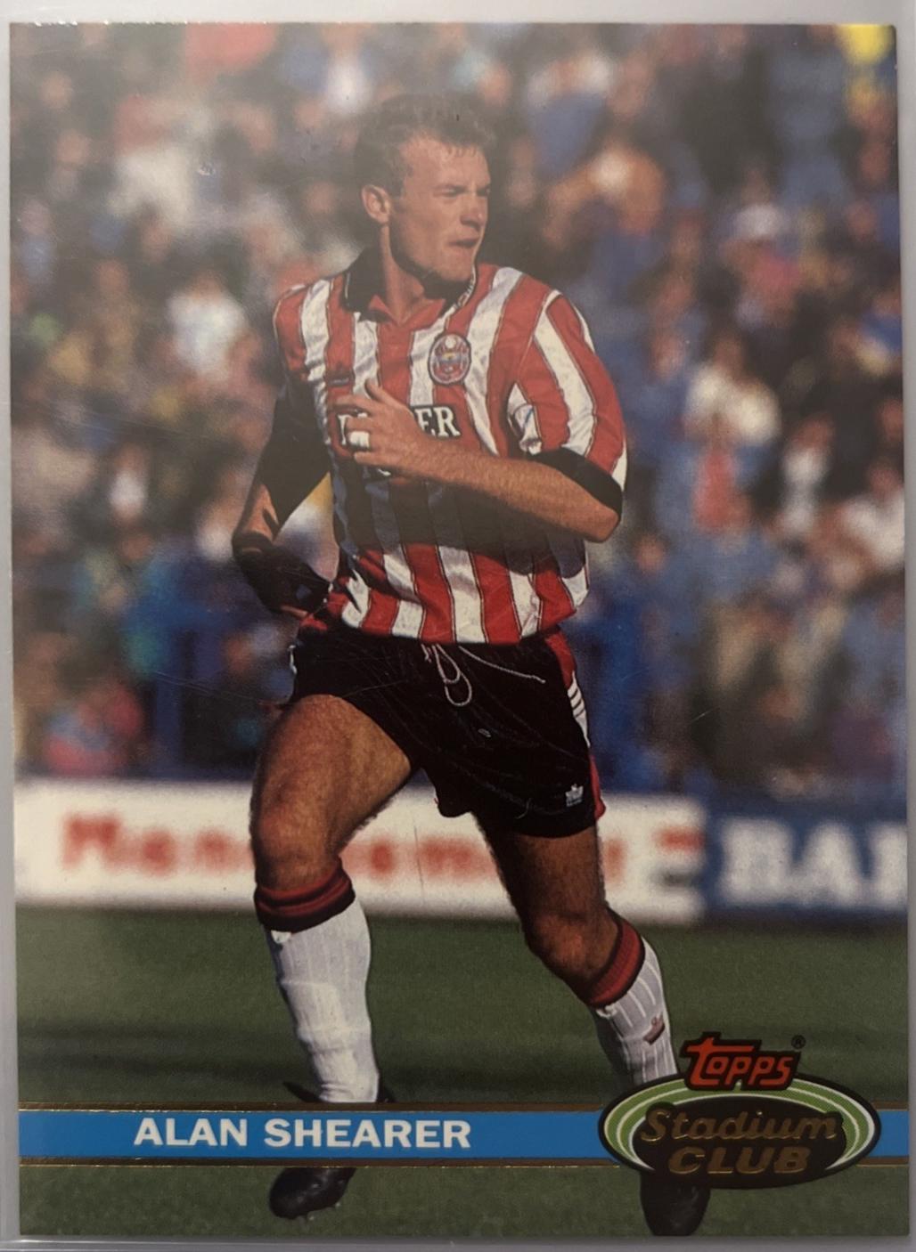 Alan Shearer #154 Soccer Cards 1992 Topps Stadium Club