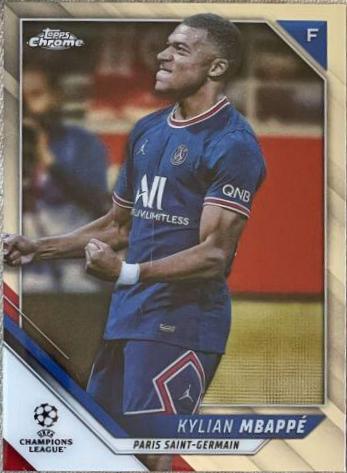 Kylian Mbappe #1 Soccer Cards 2021 Topps Chrome UEFA Champions League