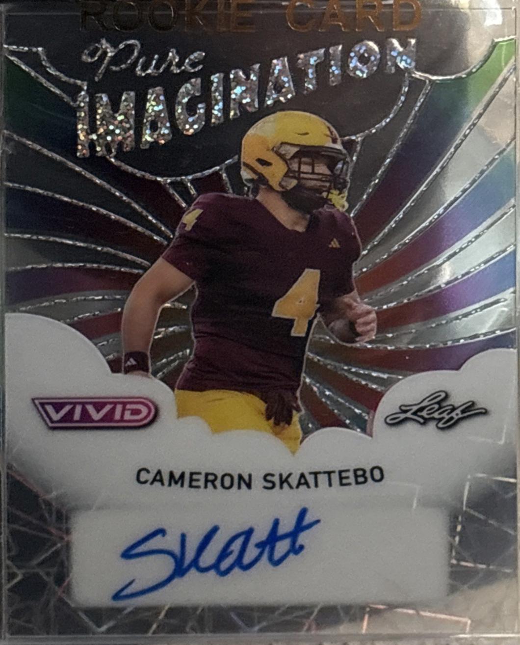 Cameron Skattebo #PA-CS1 2025 Leaf Vivid Football Pure Imagination Autographs